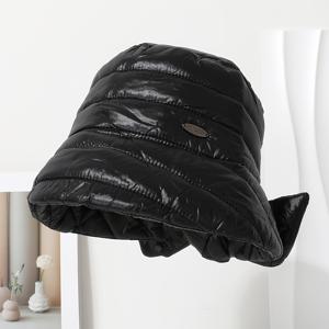 TEMU 세련되고 다재다능한 퀼팅 선원 모자, 가을/겨울용, 리본 장식, 멜랑쥬 컬러, 접이식 디자인.|모자|벙거지모자