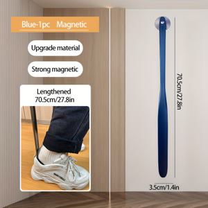 TEMU 1개 자석 신발 끼우개, 긴 손잡이 벽걸이형 가정용 신발 보조 도구, 두꺼운 강화 ABS 소재로 제작, 추수감사절 및 크리스마스 선물용으로 적합.