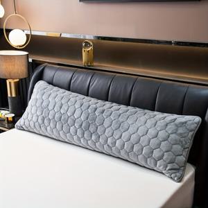 TEMU 럭셔리 울트라 소프트 벨벳 롱 베개커버 - 통기성, 알러지 친화적 엔벨로프 클로저, 침실, 소파, 호텔 & 기숙사 장식용 - 커플을 위한 두꺼운 디자인. 한 사람용 더블 베개커버(1개, 베개 코어 미포함)