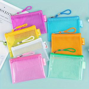 TEMU 미니 투명 PVC 파우치, 클래식 스타일, 소형 동전 지갑, 카드 홀더, 이어폰 가방, 키 카드 케이스, 사무용품, 파일 정리함, 보관함 보관 가방