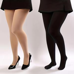 TEMU 2개 대형 사이즈 여성용 불투명 팬티스타킹 - 하이웨이스트, 미끄럼 방지, 매끄러운 마감, 가을과 겨울용 밝고 어두운 톤 레깅스, 하이웨이스트 레깅스