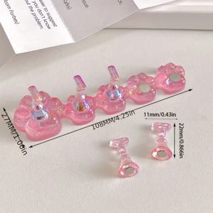 TEMU 레이저 고양이 발톱 네일 팁이 포함된 새로운 오로라 네일 아트 도구, 착용 가능한 연습용 네일 디스플레이 스탠드.