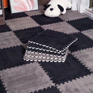 TEMU 30개 플러시 인터로킹 매트 바닥 매트 - 홈, 오피스용 (30+ 타일 커버리지), 스냅 조립, 두꺼운 쿠션 / 타일, 세탁기 사용 가능, 침실 & 거실용 점보 바닥 매트