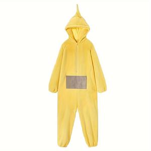 TEMU 여성용 만화 캐릭터 후드 루즈핏 원피스, 매우 부드러운 플란넬 성인 잠옷.