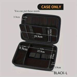 TEMU 헤어 클리퍼용 하드 여행 케이스, 헤어 커팅 바버 용품 정리 가방, Ufree/Wa/hl/Philips Norelco/Andis 남성용 면도기 가드 그루밍 키트용 트리머 보관 홀더 - 블랙|남자가방