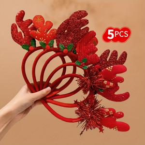 TEMU 크리스마스 장식용으로 5개의 아름다운 산양 안테라 헤드밴드