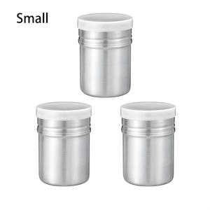 TEMU 뚜껑이 있는 스테인리스 스틸 미세 메시 쉐이커 3개 세트. 설탕 먼지 제거에 이상적입니다. 레스토랑에서 훌륭한 베이킹을 위한 소재이며, 베이킹 소다, 코코아, 고구마 , 커피, 밀가루 등과 같은 재료에 적합합니다. 크리스마스 바베큐에 완벽한 주방용품 액세서리입니다.