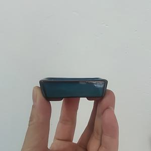 TEMU 1개 빈티지 세라믹 분재 화분 - 다크 블루 유약 처리된 실내외용 경량 식물 용기, 모양의 내구성 있는 러스틱 디자인, 다육식물 및 미니어처 정원용