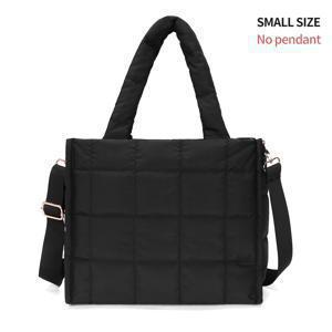 TEMU 여성용 퍼퍼피쉬 깃털 숄더백, 크로스바디, 가벼운 어깨 천가방 플러피 백 나일론 여행 토트백 일상 출퇴근 선물