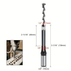 TEMU 우드워킹용 탄소강 사각홀 드릴 비트, 라운드 핸들 및 고광택 마감 - 건축, 설치 및 리노베이션 프로젝트에 이상적, 목공 도구