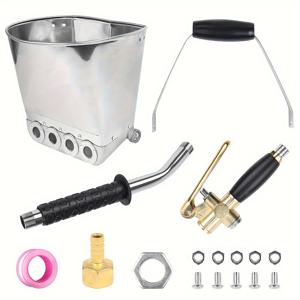 TEMU 4홀 벽 석고 스프레이 건, 4스프레이 벽 코팅 기계, 콘크리트 스프레이 기계, 석고 스프레이 기계, 콘크리트 벽 및 천장에 석고 페인트를 부착하는 도구