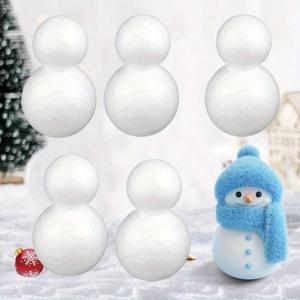 TEMU 12개 DIY 폼 눈사람 공예 - 고밀도, 크리스마스 트리 장식 및 페인팅 프로젝트용 빈 흰색 눈사람