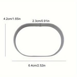 TEMU 10개 스테인리스 스틸 타원형 치즈케이크 팬 세트 - 디저트 만들기에 적합한 내구성 있는 금속 베이킹 몰드, 가정 주방 필수품