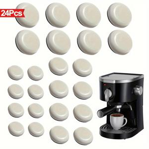 TEMU 24팩 플라스틱 자체 접착 가구 슬라이더, 가전제품 및 가구의 스크래치 보호, 이동 용이성을 위한 제품