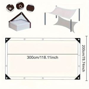 TEMU 케이블 루프가 있는 투명 방수 타포린. 정원 발코니, 테라스, 햇빛 가리개, 겨울철 식물 덮개, 온실 필름 및 실외 방수 타프에 적합합니다. 놓치지 말아야 할 고품질 선택입니다!