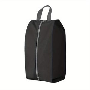 TEMU 1pc 대용량 신발 가방 - 강력하고 내구성이 뛰어난 여행용 액세서리, 지퍼로 닫을 수 있는 나일론 재질, 쉽게 휴대할 수 있는 손잡이, 라이트 그레이, 스포츠 스타일, 여행용 장비 | 내구성이 뛰어난 재질 가방 | 지퍼로 닫을 수 있는 신발 보관함