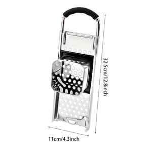 TEMU 1 세트 스테인리스 스틸 스펀츨러 메이커 | 이탈리아 파스타 기계, 편안한 그립, 가정용 수동 계란면역, 치즈 그레이터, 야채 커터, 파스타 프레스, 감자 다지기, 슬라이서