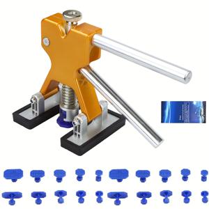 TEMU 21피스 전문가용 자동차 무도색 덴트 제거 도구, 덴트 풀러 리무버, 자동차 수리용 흡입컵 공구, 자동차 수리 기술자용