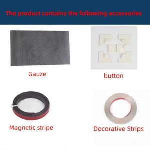 TEMU 모기 방지용 자석 창문 방충망 세트, 가정용으로 적합, 탈부착 가능, 설치 용이, 자유롭게 절단 가능.