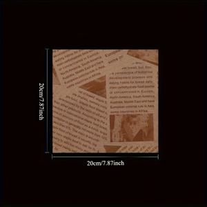 TEMU 빈티지 신문 인쇄 왁스 종이 500팩, 샌드위치 패스트푸드 바구니 라이너용 고품질 방유지 종이, 및 피크닉용 일회용 종이, 봄 여행과 바비큐 피크닉 필수품