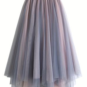 TEMU 우아한 네이비 블루 머메이드 스커트 - 풀 A라인 플레어, 허리길이 또는 총 길이 플로잉 드레스, 세탁기 사용 가능 겨울 웨딩 게스트 파티 스커트, 매끄러운 파티웨어