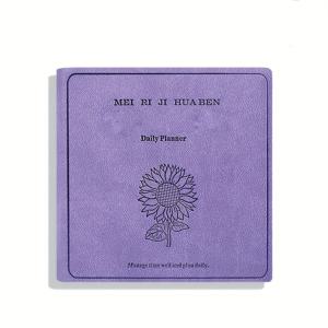 TEMU 미니 자아제어 펀치 카드 기록 책, 휴대용 포켓 스퀘어 노트북, 성인용 일간 플래너, 디자인으로 된 녹색 커버