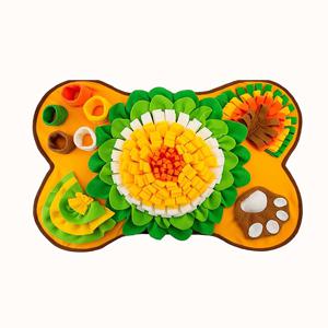 TEMU 개용 대화형 뼈 모양 스너플 매트 - 슬로우 피더 & 훈련 패드, 부드러운 폴리에스테르, 강아지 및 휴식에 이상적