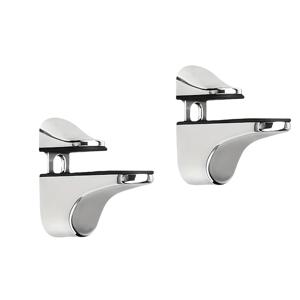 TEMU 어항 모양 유리 클램프 2개, 파티션 선반용 조절식 유리 클램프, 강화 유리 고정 클립.