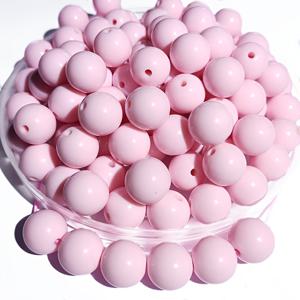 TEMU 200개 10mm 아크릴 단색 비즈 라운드 비즈 직선 구멍 루즈 비즈 모바일 폰 체인 액세서리 DIY 수제 비즈 재료