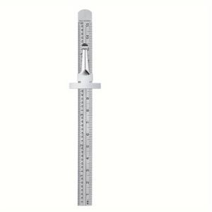 TEMU 1개의 스테인리스 스틸 포켓 자, 탈착식 클립, 유연한 측정 테이프, 미터법 및 야드파운드 눈금, 갭 측정을 위한 통합 직선 가장자리 - 무충전, 배터리 불필요