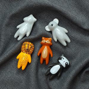 TEMU 만화 가구 손잡이 동물 서랍 노브 세라믹 서랍 손잡이 캐비닛 및 서랍용 사자 판다 여우 어린이 핸들