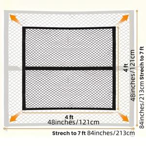 TEMU 1pc 유니버설 피트 스판덱스 트럭 베드 메쉬, 픽업 트럭용 고 탄성 화물 넷, 트레일게이트용 스트레치 가능한 메쉬 정리함, 일상적인 가벼운 로드용 다용도 사용