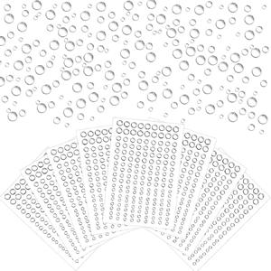 TEMU 810개 HDhuiun 자체 접착 투명 물방울 스티커 - 스크랩북, 카드 만들기 및 공예 장식용 라운드 워터 드롭 레진 비즈|카드스티커