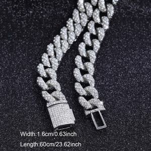 TEMU 1개 대담한 16mm 두꺼운 쿠바 링크 체인 목걸이 - 힙합 패션 주얼리, 그에게 완벽한 선물