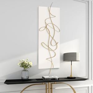 TEMU 미래지적 라인과 벽걸이형 메탈 아트 디자인을 특징으로 하는 우아한 장식품. 다용도 홈 벽 장식으로 발렌타인데이, 생일, 추수감사절, 어버이날에 완벽합니다.