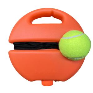 TEMU 1세트 고탄성 테니스 트레이너 키트 (리바운드 테니스공 + 여분 로프 포함), 실내/야외 싱글 및 더블 테니스 훈련용, PP 소재, 블루 & 오렌지