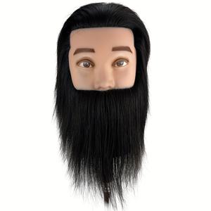 TEMU 남성 마네킹 헤드, 12인치 인형 머리, 트레이닝 헤드, 실발 포함 (미용사, 헤어 스타일리스트, 코스메톨로지스트, 바버샵 및 미용학교용), 골든, 데스크탑 스탠드 포함