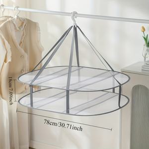 TEMU 옷과 양말을 위한 투명 메쉬 선반을 갖춘 다용도 천 건조대 - 집에서 사용하기 위한 공간 절약 디자인, 선반 바구니|빨래건조대