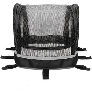 TEMU 1pc 통기성 폴리에스터 개 자전거 바구니 커버, 분리 가능한 풀 지퍼, 자전거 바구니 최대 12.9