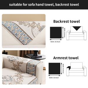 TEMU 1개 사계절용 미끄럼방지 소파 쿠션 커버, 세탁 가능, 반려동물 친화적, 침실, 사무실, 거실 장식용 가구 보호 커버, 등받이, 팔걸이, 베개커버 제외