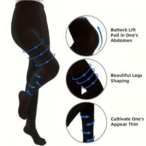 TEMU 여성용 하이웨이스트 압박 팬티스타킹 15-20mmHg - 고밀도 타이츠 - 전체 다리 커버리지 (허벅지, 종아리, 발목) 엉덩이 리프팅 지원, 정맥류 및 수술 후용, 세탁기 사용 가능