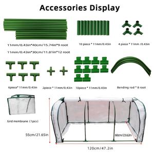 TEMU 원예 온실 내성 식물 세트, 다육이 꽃 하우스, 겨울 꽃 천막, 따뜻한 꽃 창고.|텐트