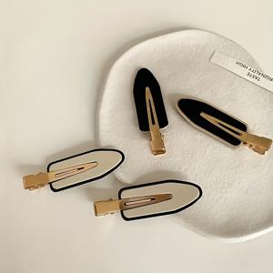 TEMU 빈티지 사이드 뱅 헤어클립 4개 세트, 여성용 헤어 액세서리 및 미용실 제품