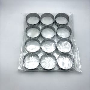 TEMU 12개 스테인리스 스틸 원형 타트 링 세트 - 펀칭 무스 & 디저트 원형, 쿠키 커터, 푀프 페이스트리, 과일 타트 몰드, 크리스마스, 할로윈, 부활절용 프랑스 치즈케이크 베이킹 도구