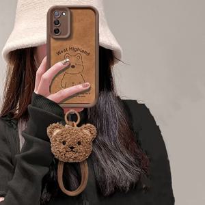 TEMU 갤럭시 삼성 S24 울트라 폰 케이스 S24 FE 호환 S26 울트라/S26/A16 삼성 A15/S25 케이스 S24 랜야드 A54/A55/A13-4G 귀여운 S22 플러시 베어 헤드 손목 스트랩 S22 울트라/S23 프레시 S23 플러스 핸드 스트랩 S25 울트라용 카툰 강아지 케이스|폰케이스|휴대폰케이스|케이스