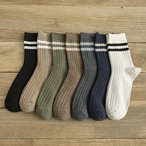 TEMU 남성용 트렌디한 두 바 미드 튜브 양말 7켤레, 패션 스포츠용 양말