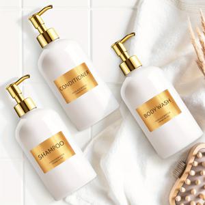 TEMU GAONLY 샴푸 및 컨디셔너 디스펜서 3개 세트 (각 16.9Oz) - 현대적인 리필형 펌프 병, 샤워 비누용 - 빈 바디 워시 디스펜서 세트, 욕실 크리스마스 선물로 완벽.