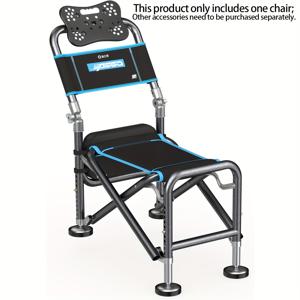 TEMU 낚시용 소스 싱글팩 올테레인 접이식 의자, 11단 조절 가능 다리, 초강력 내구성, 휴대용 낚시 활동용 – 제품 특성상 불규칙한 용접이 발생할 수 있음; 노치 보호 슬리브로 쉬운 분리 가능|접이식의자|의자