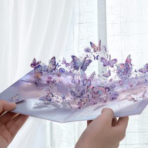TEMU 3D 팝업 나비 카드, 발렌타인데이, 결혼식, 어버이날, 스승의 날, 추수감사절 선물로 완벽합니다.