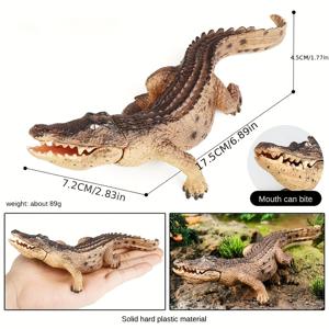 TEMU 대형 PVC 단단한 악어 모델, 가정 장식, 케이크 상단, 테이블 탑 디스플레이, 수집품 - 공룡 테마, 실내 및 실외에 적합, 크리스마스, 할로윈, , 졸업, 라마단 선물에 이상적 - 전기 필요 없음